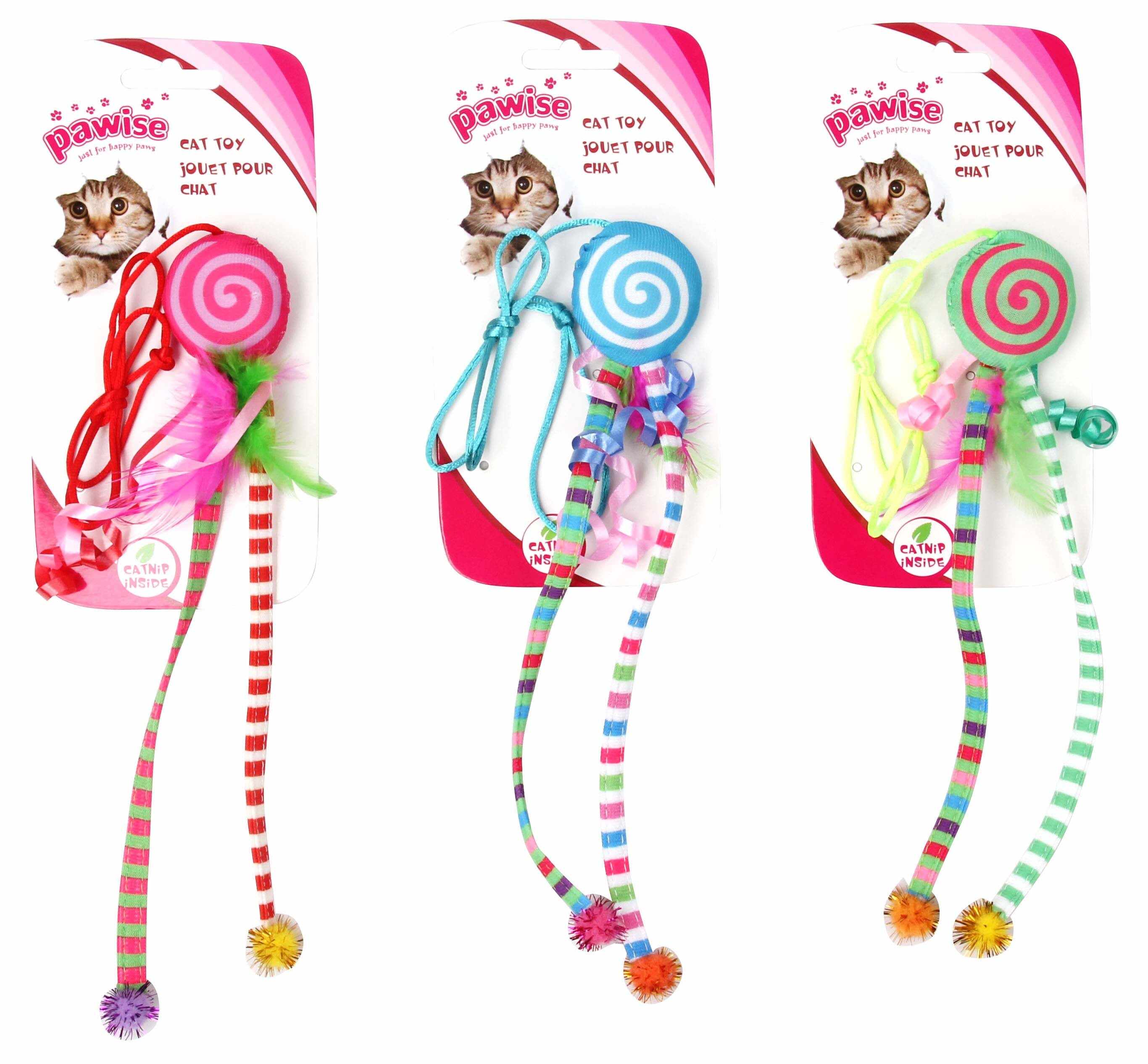 PAWISE Jucărie pentru pisici Caracatiţă, diverse culori, 25cm