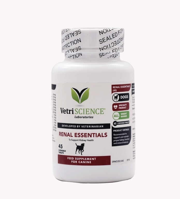 VETRI SCIENCE Renal Essentials Dog, suplimente renale câini, 45tbl