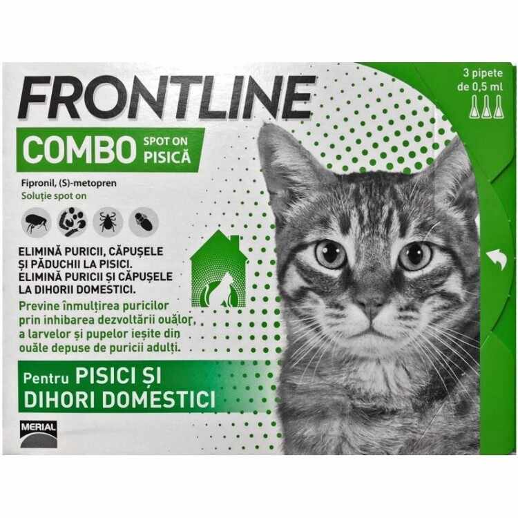 Frontline Combo Spot On Pisica, Cutie cu 3 pipete