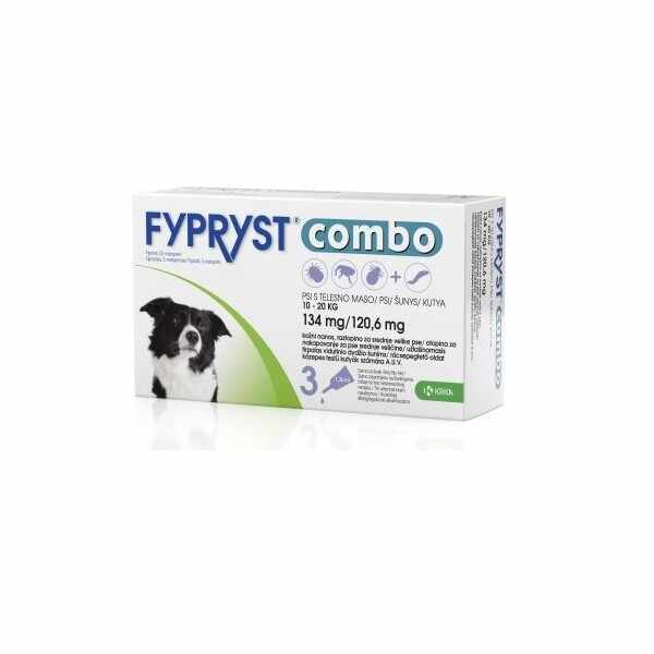 Fypryst Combo Dog M 134 mg 10-20 kg, 1 Pipeta